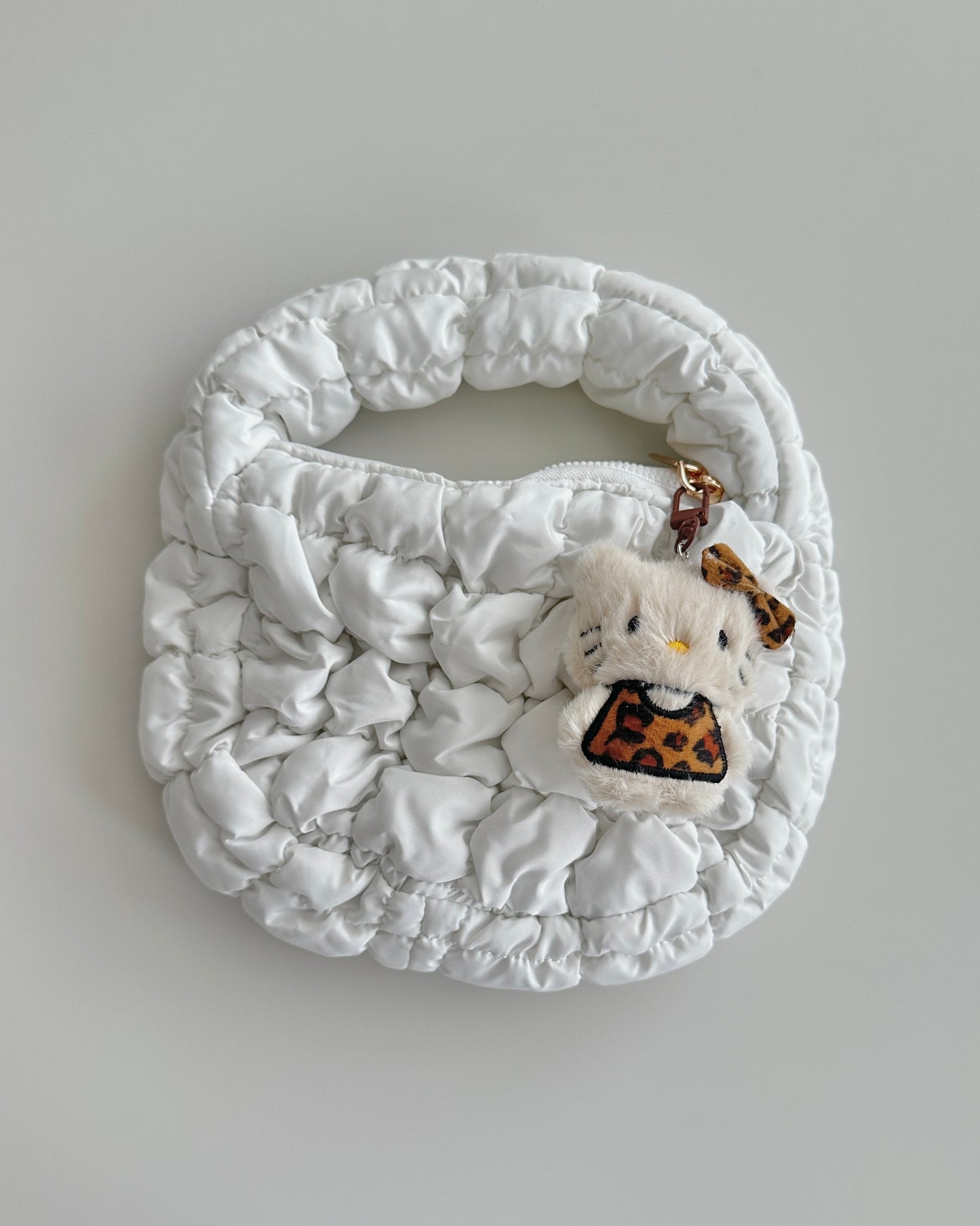 White mini puff bag