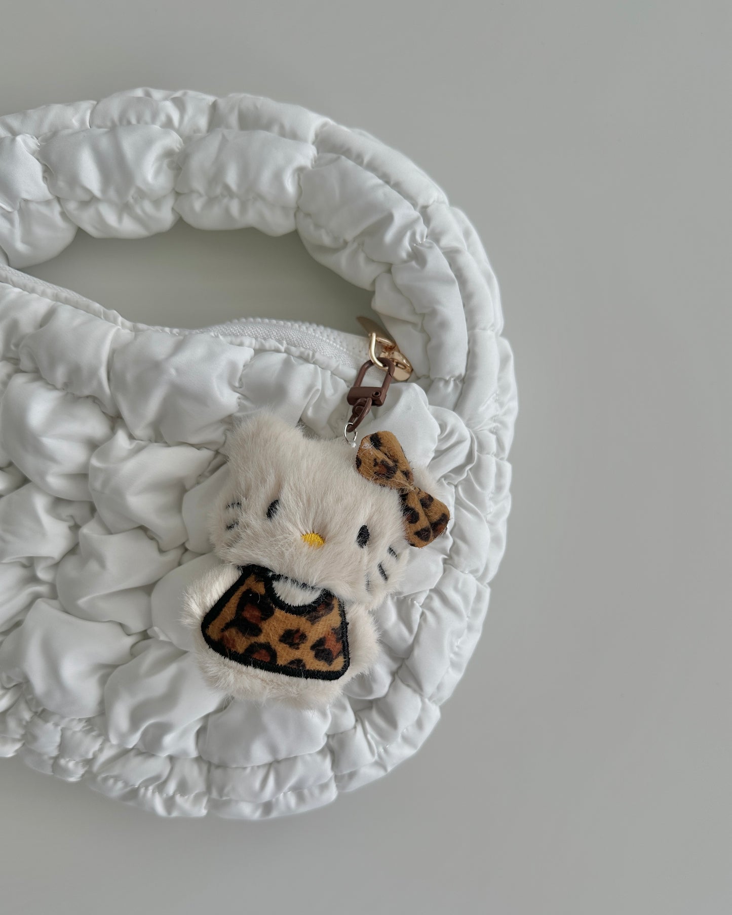 White mini puff bag