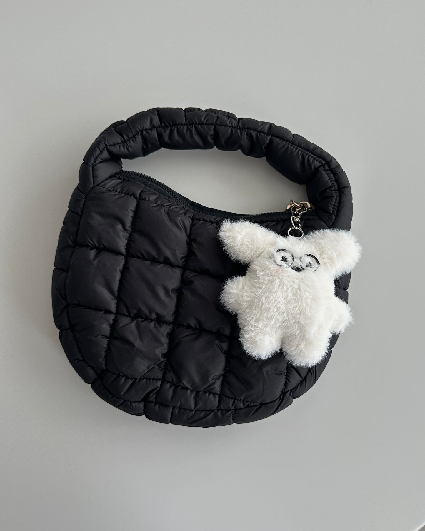 Black mini puff bag