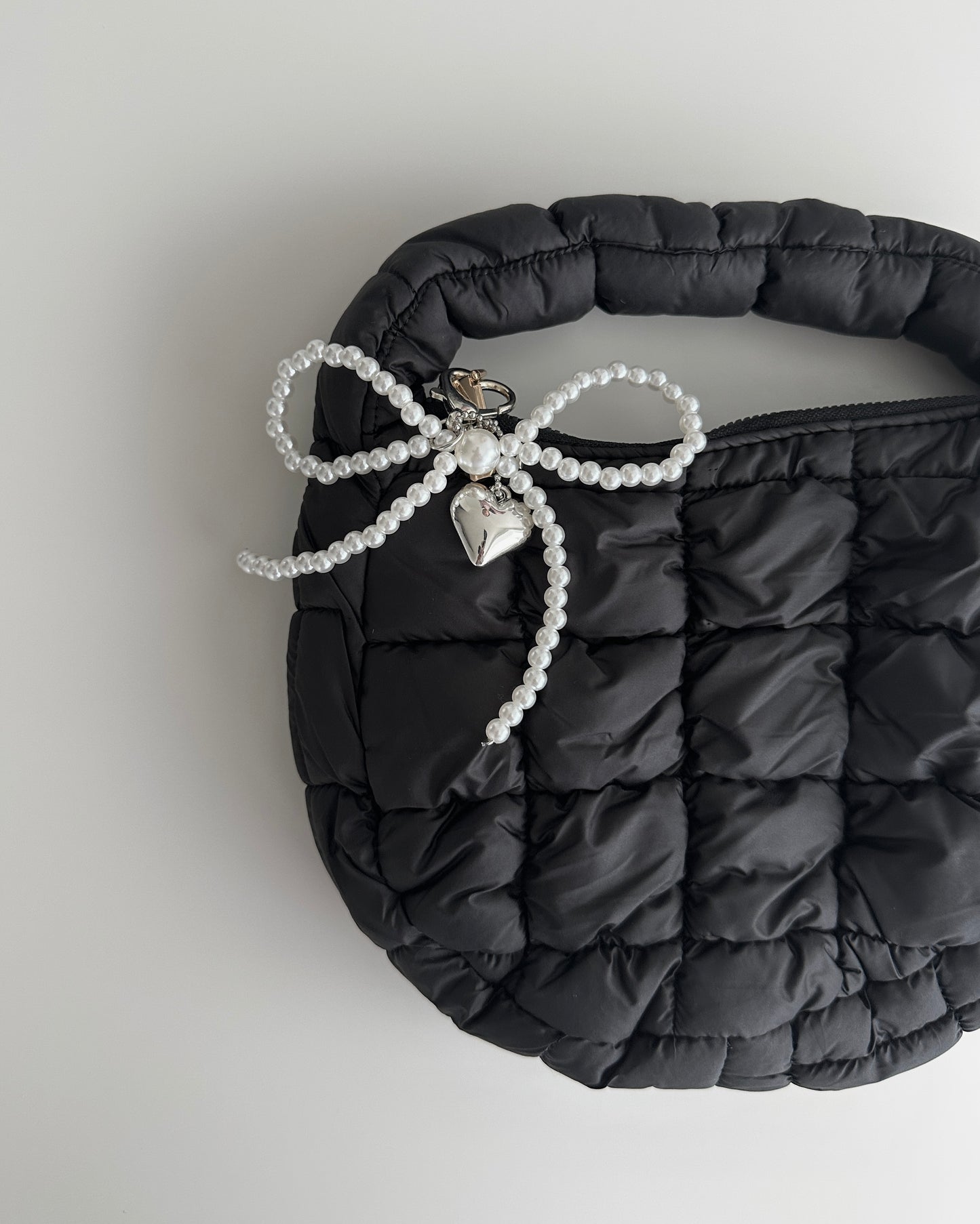 Black mini puff bag