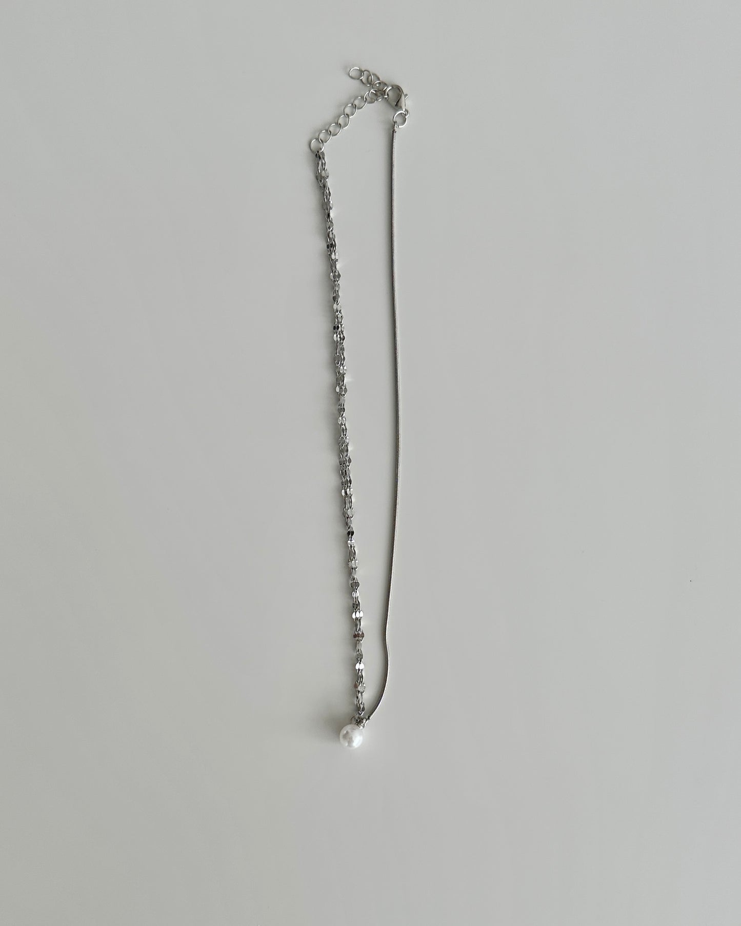 Pearl half chain necklace